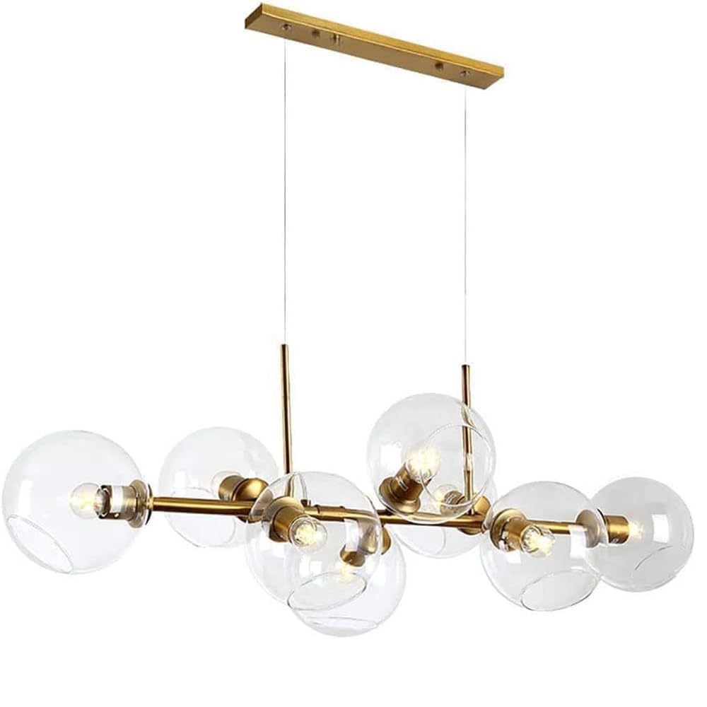 Lustre spoutnik doré 8 branches style moderne mi-siècle - 8