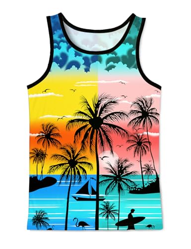 Asylvain 3D Tank Tops for Men Women Cool Design Graphic Sleeveless Shirts Summer Tops