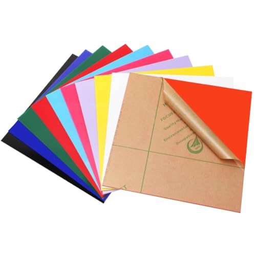 CEWROM Lot de 10 plaques en plastique acrylique colorées - Plaques acryliques épaisses pour découpe laser - Pour la décoration de la maison, les travaux manuels, le bricolage créatif, l'artisanat, les