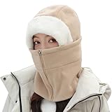 Generisch Pañuelo de invierno con capucha – Gorro calentador de cuello y cara – Máscara térmica para ciclismo | para esquí al aire libre trabajo senderismo camping mujeres y hombres