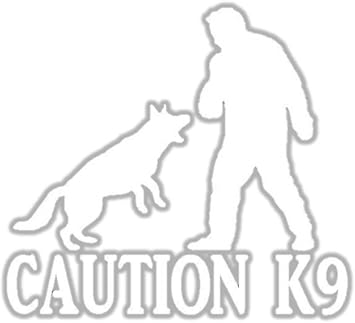 Caution K9 Schutzhund German Shepherd M344 Sticker Decal, 6 inch
