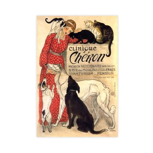 Toile Clinique Cheron Steinlen pour decorer un mur vide de chambre familiale sans encombrement