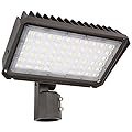 kadision 200W LED Flood Light with Dusk-to-Dawn Photocell, 200W/150W/100W Adjustable Super Bright 26000lm 5000K 100-277V IP65 Waterproof, Slip Fitter Mount LED Parking Lot Light, ETL Listed