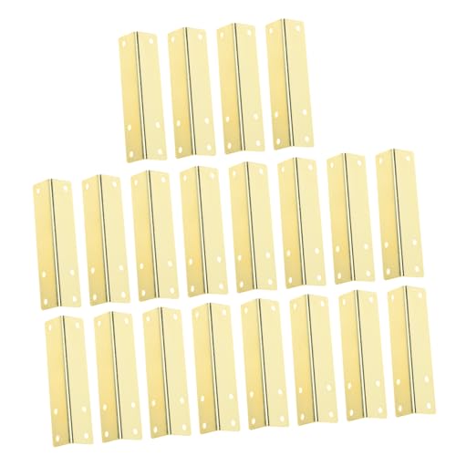 LALAFINA 20pcs Metal Corner Guards Shelf Corner Protectors for Wood Boxes Jewelry Boxes Simple Design Easy Install