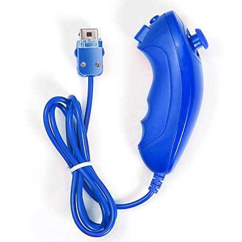 2 Packs Wii Nunchuck Controllers, Kiwitatá Nunchuk Remote Joystick Replacement For Wii Video Console Blue #TOP1