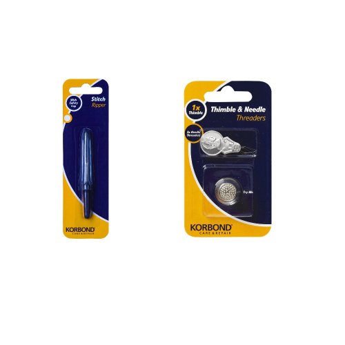 Korbond Stitch Ripper and 4-Piece Thimble/Needle Threaders