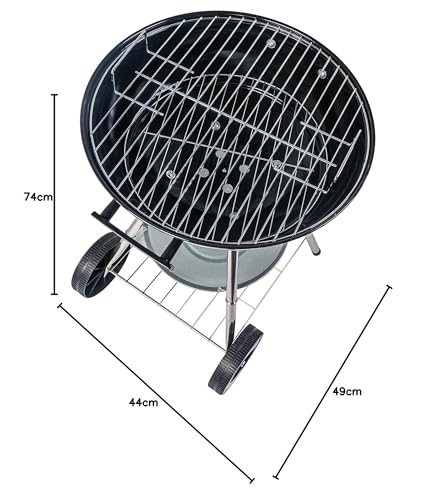 Foto von ACTIVA Kugelgrill Atlanta | Premium Grill mit einstellbarer Luftzufuhr, hochwertigem Grillrost & Deckel | Holzkohle Grill für ein gelungenes Barbecue