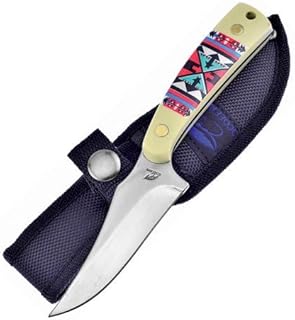 Frost Cutlery OC-534AW Aztec Skinner Red Hunting Fixed Blade Knife + Sheath