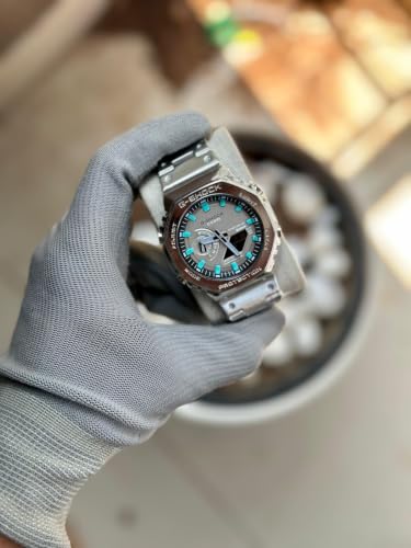 Image of Premium Stainless Steel Analog Digital Watch with Premium Gift Box - Waterproof Quartz Wrist Watch with Luminous Markers, Calendar Display, Durable Metal Strap, Luxury Sports Watch