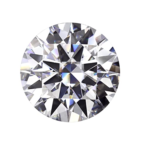 Moissanite Stone 0.5Ct To 3Ct White D Color Vvs1 Clarity Moissanite Loose Diamonds Chinaluster 3Excellent Round Cut Loose Gemstone For Jewelry Making,Engagement Ring Pendant Necklace Earrings With Gra (0.5Ct) #TOP2