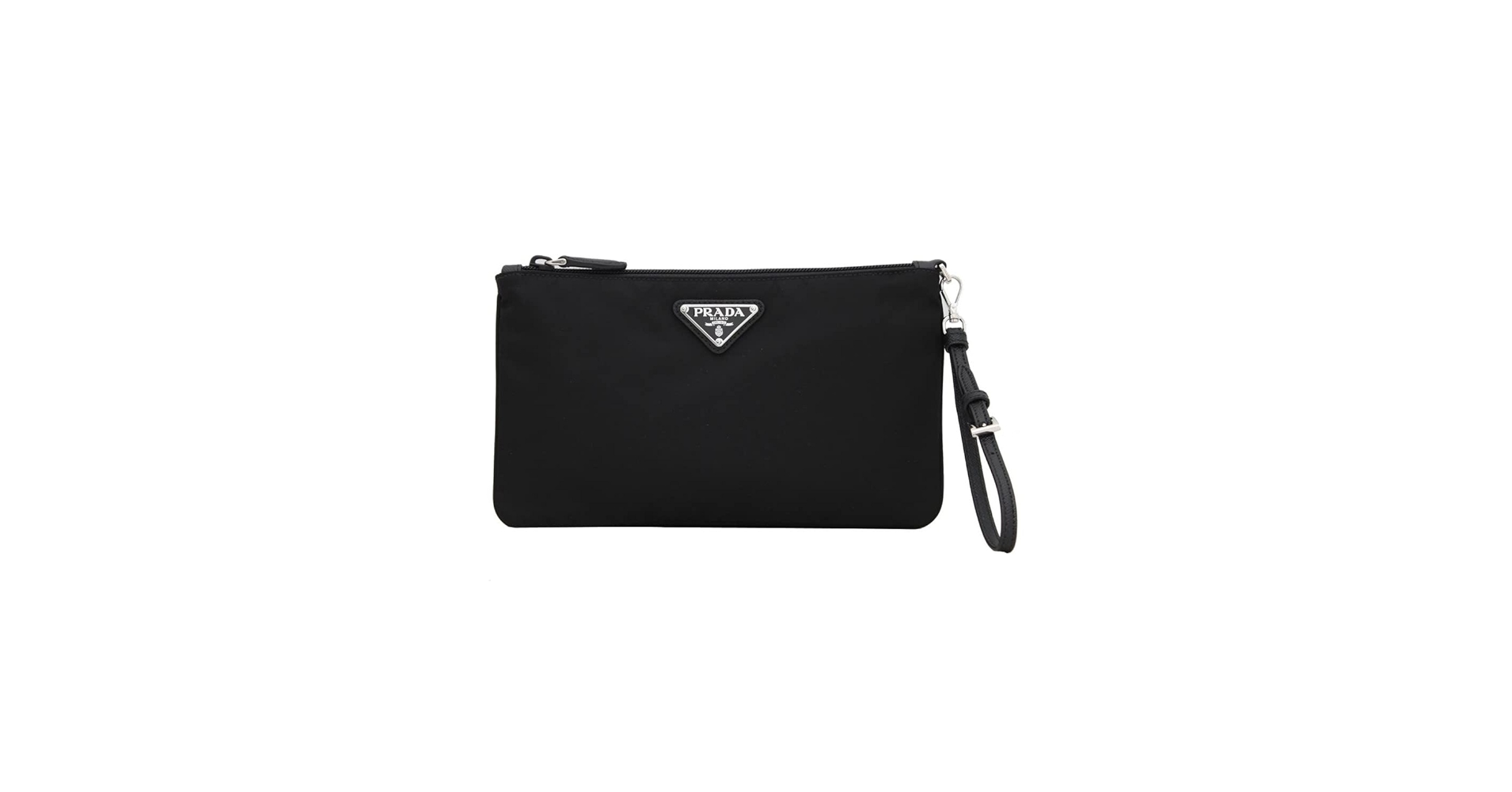 バッグ Prada Tessuto Nylon Accessory Pouch Amazon.com: Prada Black Tessuto Nylon Medium Pouch Clutch