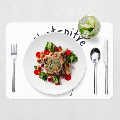 Sets de table liège chat napperon blanc grand format souple pour cuisine