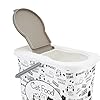 Pounce-Fetch-3-Gallon-Pet-Dry-Food-Container-with-Scooper-Cat-Food-Organizer-Helps-Organize-Pantry-and-Cabinets-Cats-Kitty-Print-Design-Carrying-Handle-Flip-Top-Lid Pet Dry Food Container with Scooper