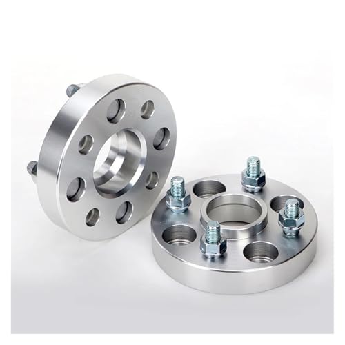 Adaptateurs d'espacement de roue PCD 4x114.3 cales de centrage 60.1mm avec écrous 12x1.5 Silver