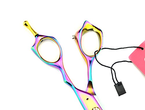 Lilys Pet High-End Series Japan 440C Pet Grooming Scissors Set,Rainbow Color,Cutting&Thinning&Two-Way Curved Shears Set (7.0") #TOP5