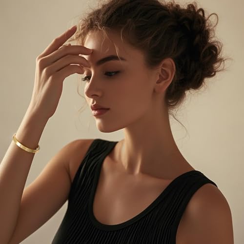 18K Gold Plated Love Bangle Bracelets for Women, Stainless Steel Cubic Zirconia Bangle Crystal Friendship Jewelry, Easter Wedding Birthday Gifts for Her, Girlfriend, Wife, Monther3