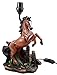 Ebros Gift Rearing Wild Chestnut Horse Stallion Desktop Table Lamp with Nature Printed Shade Home Decor 19