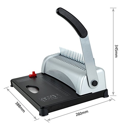 Alwaysprekit Binding Machine 21-Hole 450 Sheets Paper Comb Punch Binder Binding Machine Scrapbook Perfect for Daily Office Documents