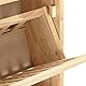 Relaxdays Schuhkipper Walnuss Schuhklapper aus massivem Holz HBT: ca. 38 x 94 x 20 cm Schuhkommode Schuhregal zur Wandmontage moderne Schuhaufbewahrung Flurmöbel Dielenmöbel, natur