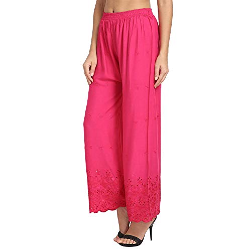 Image of Women's Rayon Half Chicken Palazzo