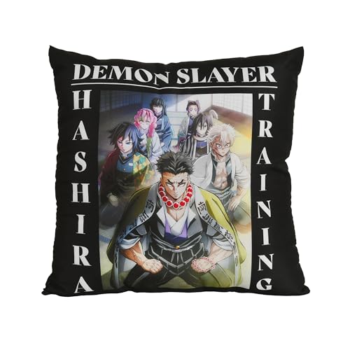 Elbenwald Demon Slayer - Cojín Hashira Training Arc, 40 x 40 cm, estampado en la parte delantera y trasera