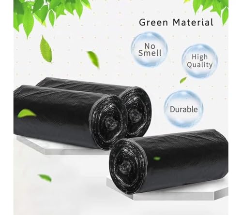 Image of Small Black Garbage Bags 17x19 Inch Trash Bags for Dry & Wet Waste, 30 Bags (1 Roll)