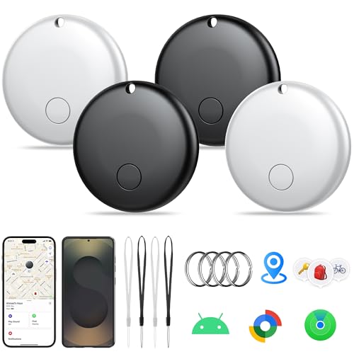 Air Tracker Tag for Android & iOS,Smart Tags-4 Pack,Dual System