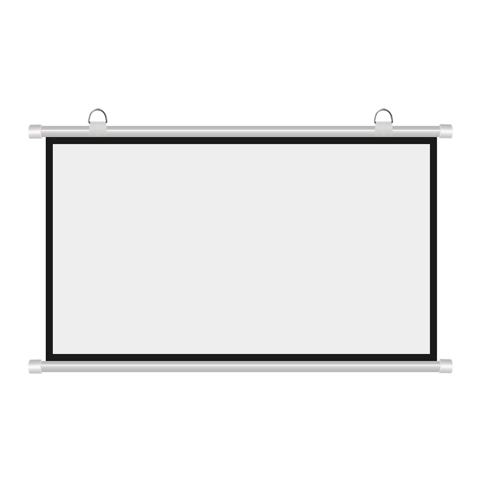 Ekran projektora 76.2 cm, 101.6 cm, 127.0 cm, 152.4 cm, 182.9 cm Indoor Outdoor Portable Projection Movies Screens Ręcznie zwijany ekran projekcyjny 16:9 HD Ekran projekcyjny ścienny i sufitowy do