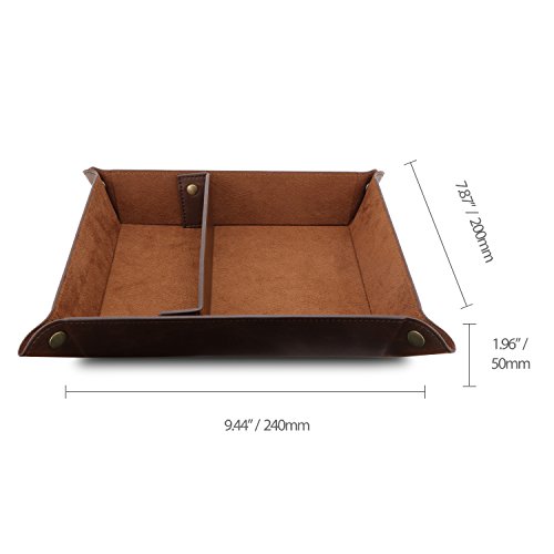 Londo-Leather-Tray-Organizer-Practical-Storage-Box-for-Wallets-Watches-Keys-Coins-Cell-Phones-and-Office-Equipment
