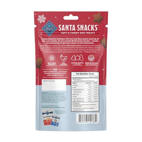 Image of Blue Buffalo Santa Snacks Chicken Dog Treats, 4.5 oz