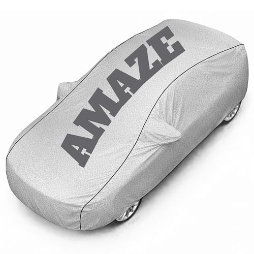 Image of Superior Grade Quality Amaze Cover (All Variants) Car Body Cover - 100% Waterproof Custom Fit with Mirror Pockets | Triple-Stitched Elastic Design, Heat Reflective, Anti-Dust, All-Weather