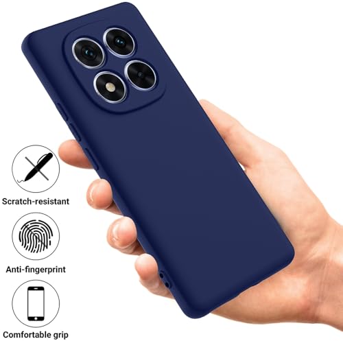 Image of Back Cover for Mi Redmi Note 14 Pro 5G / 14 Pro 4G | Full Camera Protection | Premium Liquid Silicon Case | Flexible Bumper Case for Mi Redmi Note 14 Pro 5G / 14 Pro 4G / Poco X7 5G(Dark Blue)