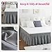 RIMELA Grey Queen Size Bed Skirt 15 Inch Drop,Elastic Bed Skirting, Light Gray Bedskirt for Adjustable Bed Base and Frame, Lightweight Wrap Around Dust Ruffle