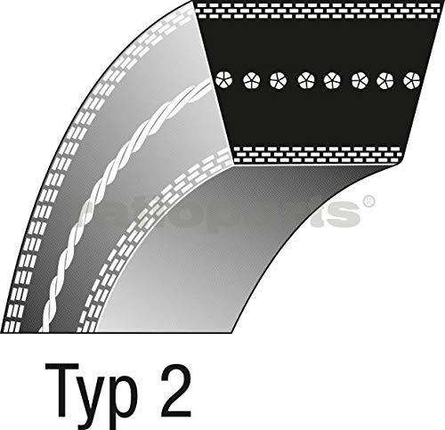 RATIOPARTS 8-904 Drive Belt Type 2-15.8 x 2807 V-Belt