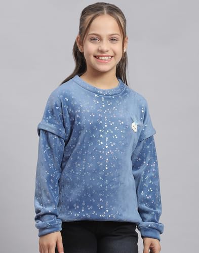Image of Monte Carlo Girls Printed Round Neck Full Sleeve Sweatshirt (523063583)