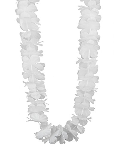 Preisvergleich Produktbild Unbekannt Blumenkette Hawaiikette mit Blüten Weiss