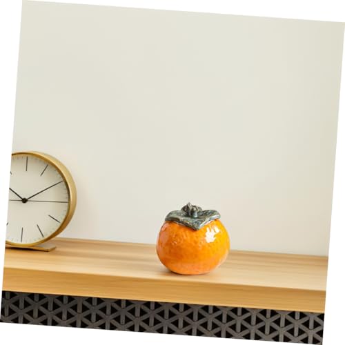 LIFKOME Tea Storage Jar Ceramic Orange Fruit Canister Mini Porcelain Tea Caddy for Leaves Candy and Small Items Nordic Style Tabletop Ornament 2.75in by LIFKOME - Used condition - Image 6