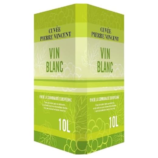 Pierre Vincent - Le vin au verre, Vin blanc frais et aromatique, Bag-in-Box 10L BIB (1 x 10L)
