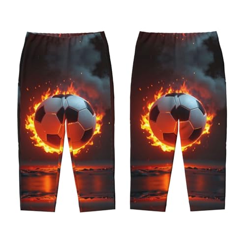 Pajama Pants Pajama Bottoms with Elastic Waistband Sleepwear Lounge PantsFire Soccer3