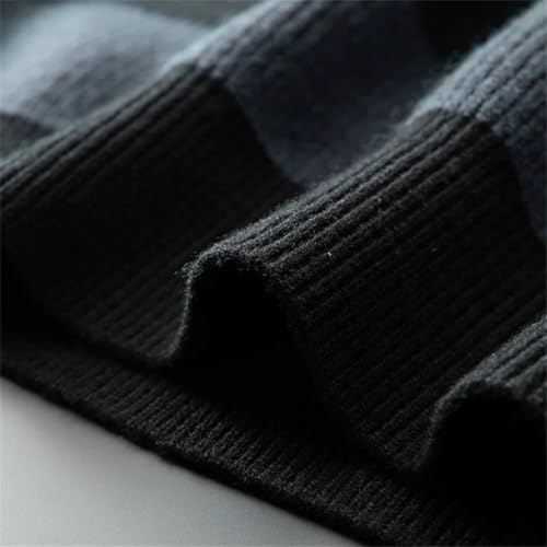 Men Wool Striped Pullover Sweater Long Sleeve Crew Neck Loose Thick Warm Casual Jumper4