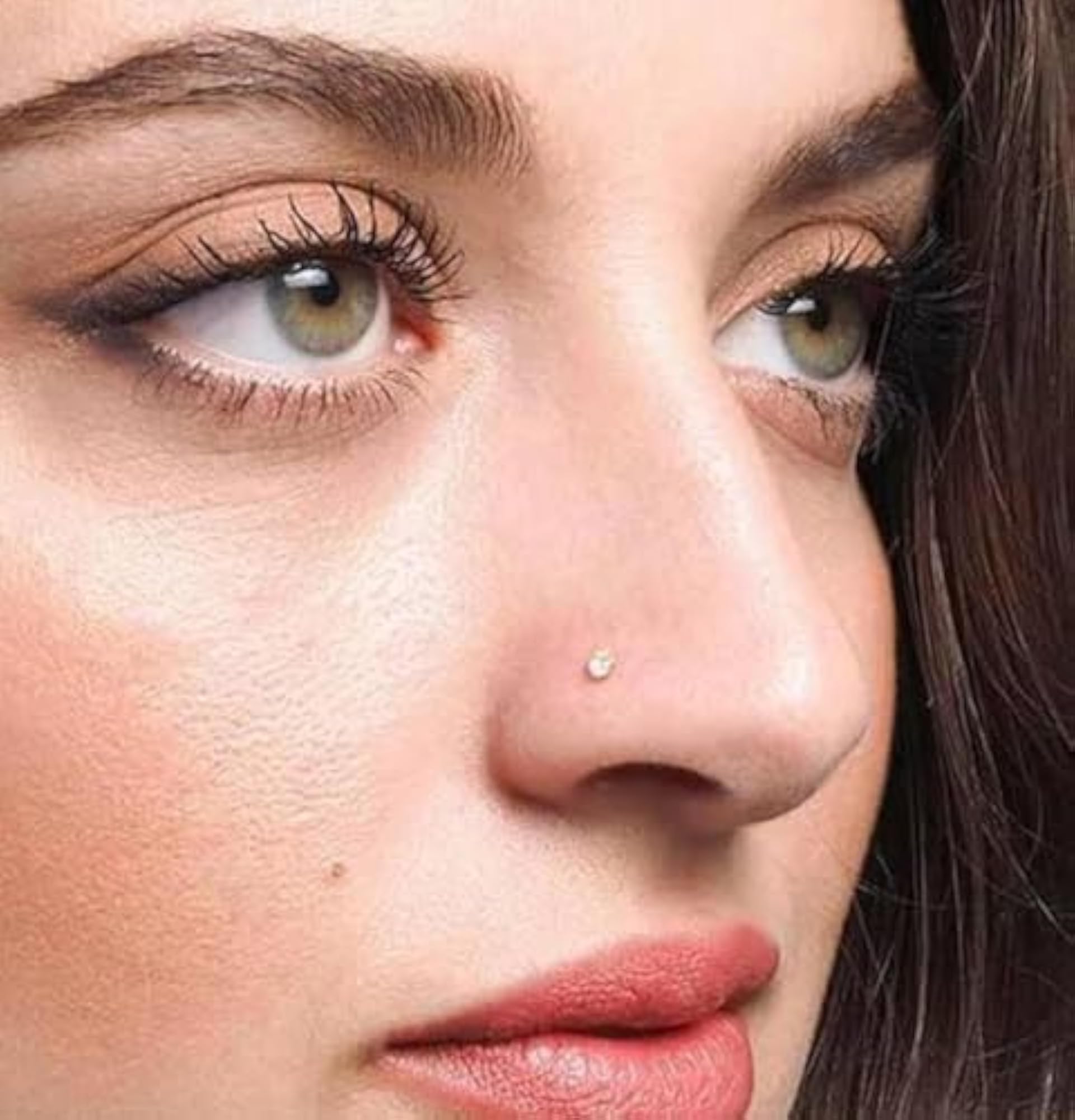 Gold-Plated Alloy Nose Stud for Women