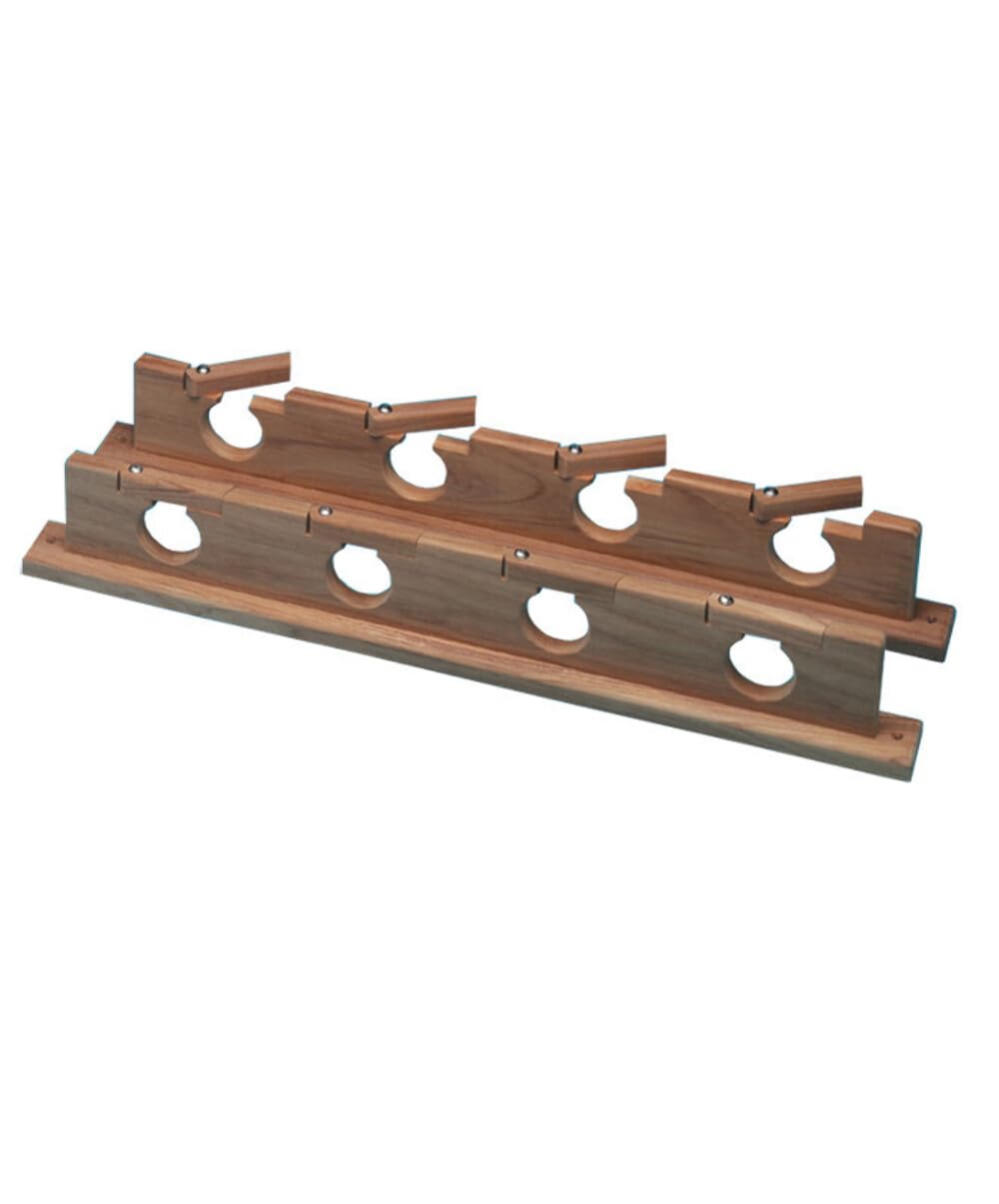 Whitecap 60620 Teak Lock-in 4 Rod Storage Rack , Beige
