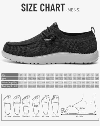 Image of 1TAZERO Men's Extra Wide Slip-On Shoes Loafers Orthopedic Diabetic Shoes for Swollen Feet Comfortable Walking with Arch Support for Plantar Fasciitis