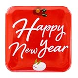 謹賀新年 お正月 お年賀 開運 四角型 37ミリ角 バッジ バッチ バッヂ 飾り ピンバッジ 初売り イベント 催事 パーティ 販促 ツール ショップ お店 接客 サポート (new year)