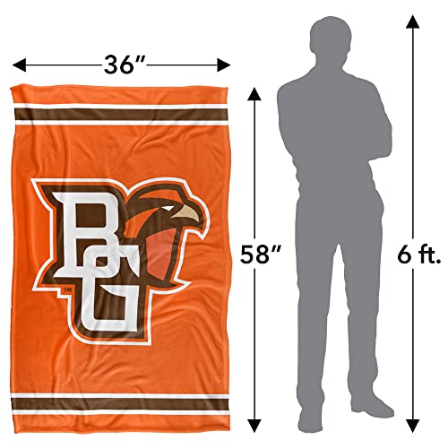 Bowling-Green-State-University-Wildcats-Blanket-36-x-58-Primary-Logo-Stripes-Silky-Touch-Super-Soft-Throw