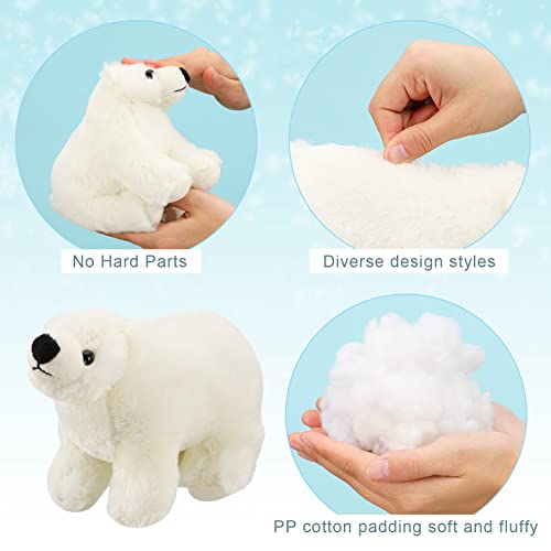 Funtery 7 Pieces Large Stuffed Animals Set Cute Plush Stuffed Ocean Animal Include Seal Polar Bear Penguin Plush Sea Creature Toys Set For Birthday Wedding Christmas Party Favor Gift #TOP4