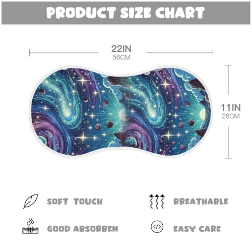 Muslin Baby Burp Cloths, Beautiful Starry Sky Cotton Soft Burp Cloths for Newborns​​, Extra Absorbent Burp Cloths 1-Pack​​, 22 x 11 Inch4