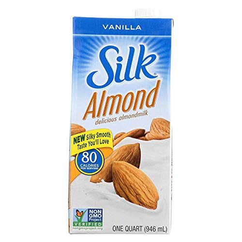 Silk vanilla pure almond milk, 32 ounce aseptic pack - 6 per case…