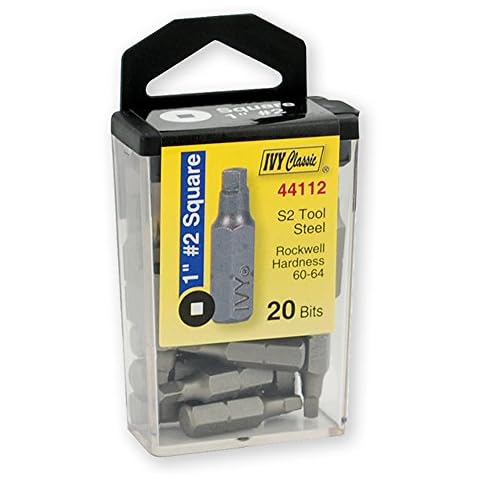 IVY Classic 44112 Impact Plus 1" #2 Square Insert Bit, 20-Piece Contractor Pack Cover