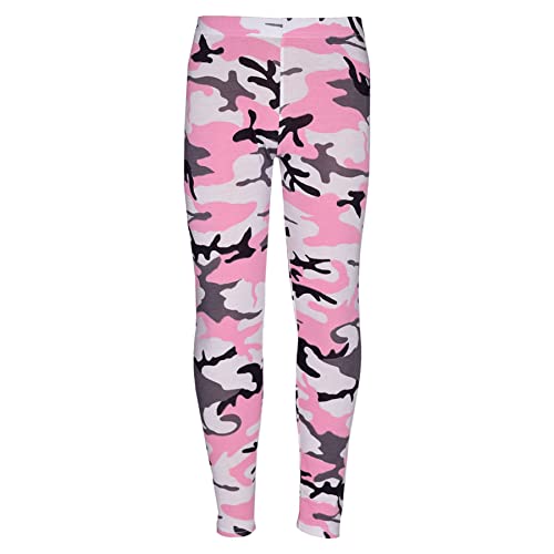 Girls OMG Camouflage 3/4 Sleeves Trendy T Shirt Lightweight Comfortable Tops Legging Set For Girls Age 7-13 Years3